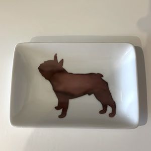 Vintage West Elm French Bulldog Silhouette Trinket Dishes Frenchie